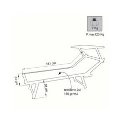 Lettino Prendisole Con Tettuccio Cosma Bari Bianco 5 Lettino Prendisole Con Tettuccio Cosma Bari Bianco -Vendite Campeggio lettino prendisole con tettuccio cosma bari bianco per spiaggia mare o giardino 2
