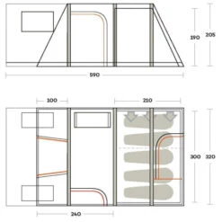 Tenda Ferrino Altair 5 -Vendite Campeggio tenda ferrino altair 5 family struttura pneumatica performatica gonfiabile ampia spaziosa abside anteriore campeggio stanziale 8