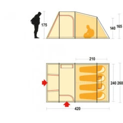 Tenda Ferrino Meteora 4 -Vendite Campeggio tenda ferrino meteora 4 family ampia spaziosa abside anteriore campeggio stanziale 2